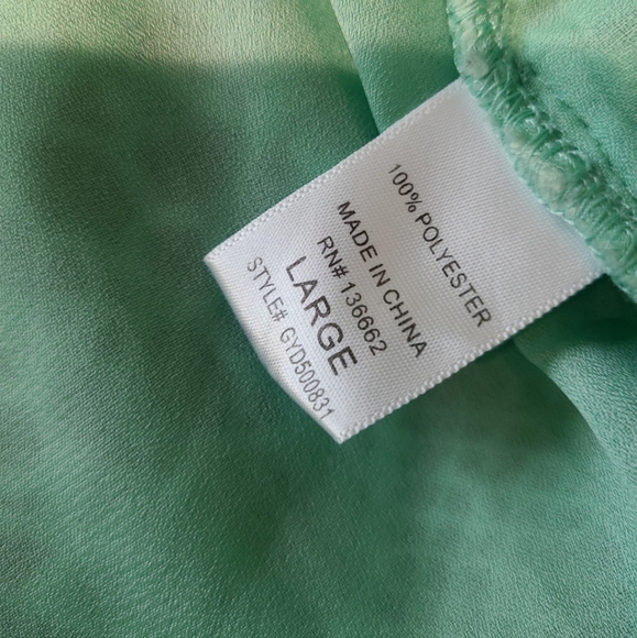 Emmelee Mint Green Lace Sheath Dress Size Large - Picture 9 of 9